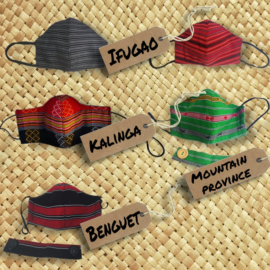 FX05 - Banaue, Ifugao Hand-Woven Face Mask - Red - Image 3