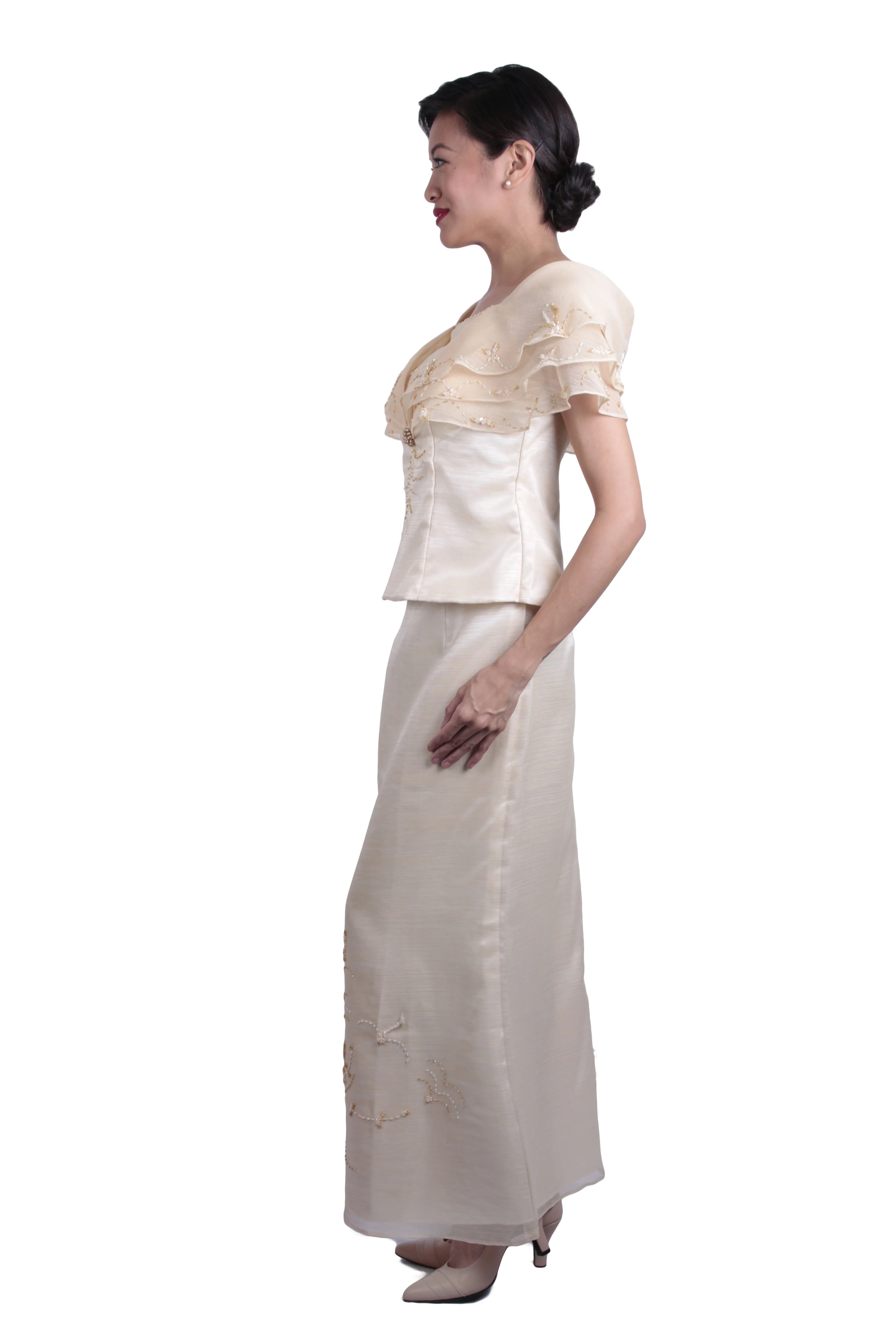 WS07 - MADE-TO-ORDER - Baro't Saya with Three-Layer Alampay - Filipiniana - Image 2