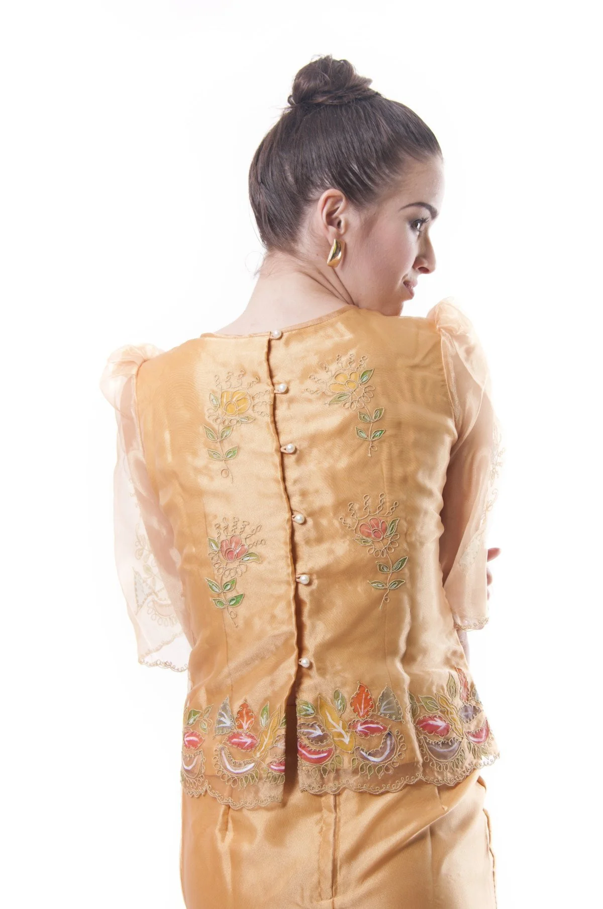 WS02 - Baro't Saya with Alampay Gold - Filipiniana - Image 5