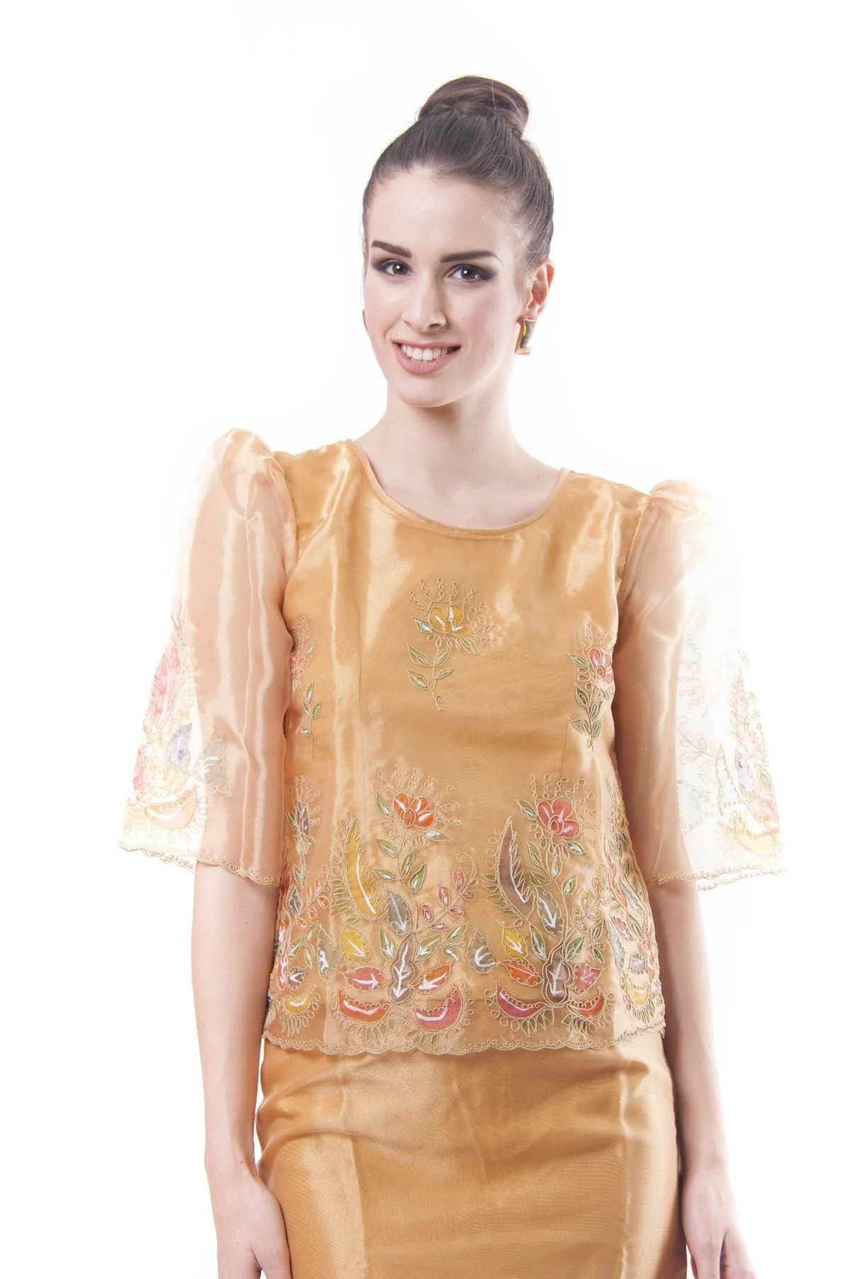WS02 - Baro't Saya with Alampay Gold - Filipiniana - Image 6