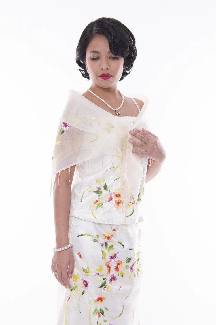 WS08 - MADE-TO-ORDER - Baro't Saya with Alampay - Filipiniana - Image 5