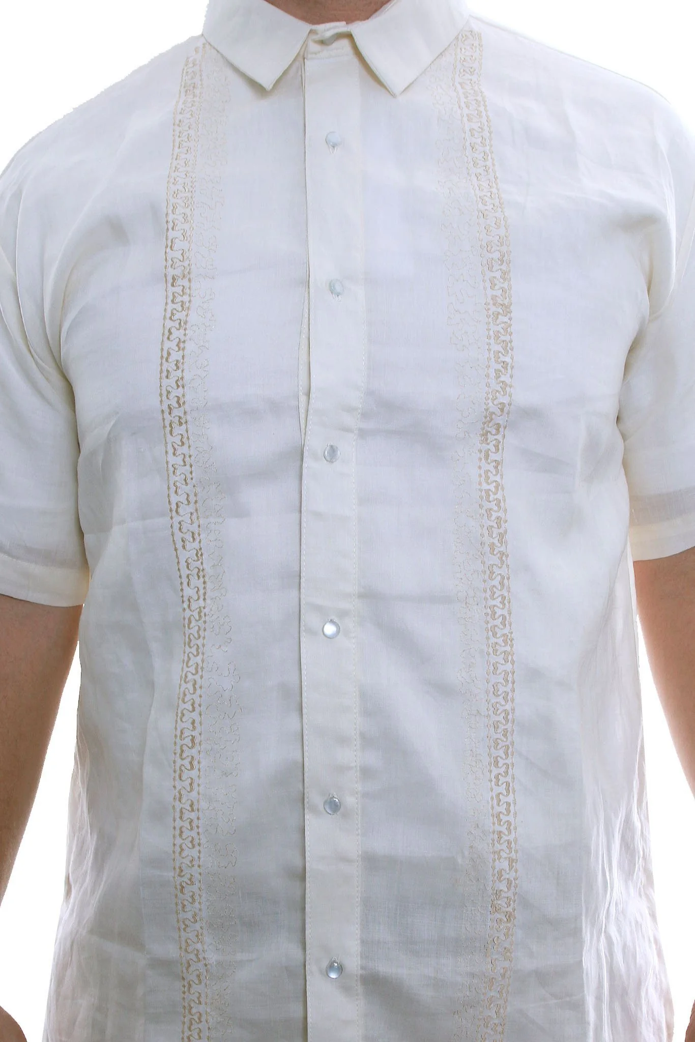 MN04 - Big & Tall - Gusot Mayaman Full-Open Beige - Image 3