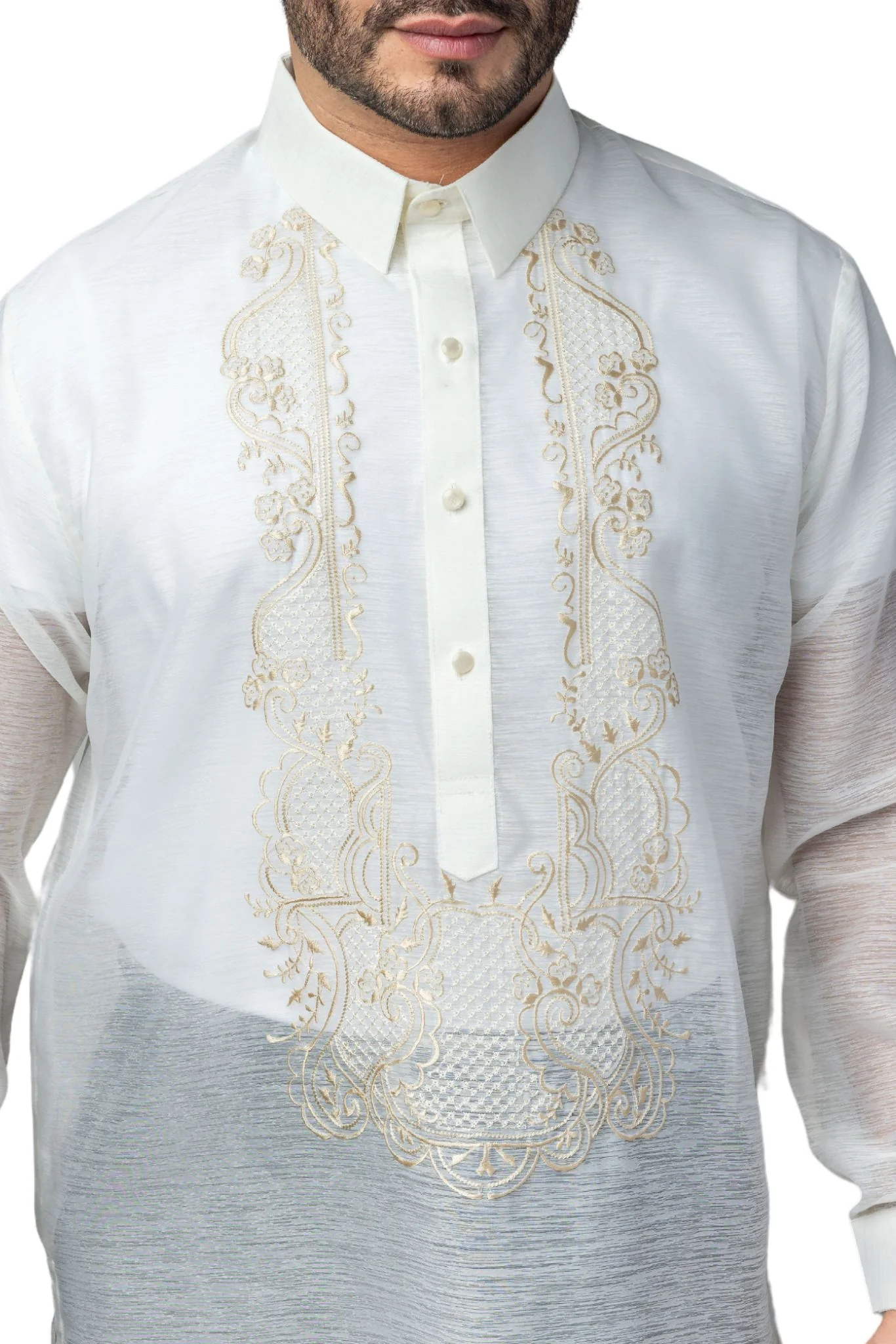 CB03 - Couple's Barong - Matching Barong Tagalog & Filipiniana (Items Sold Separately) - Image 4