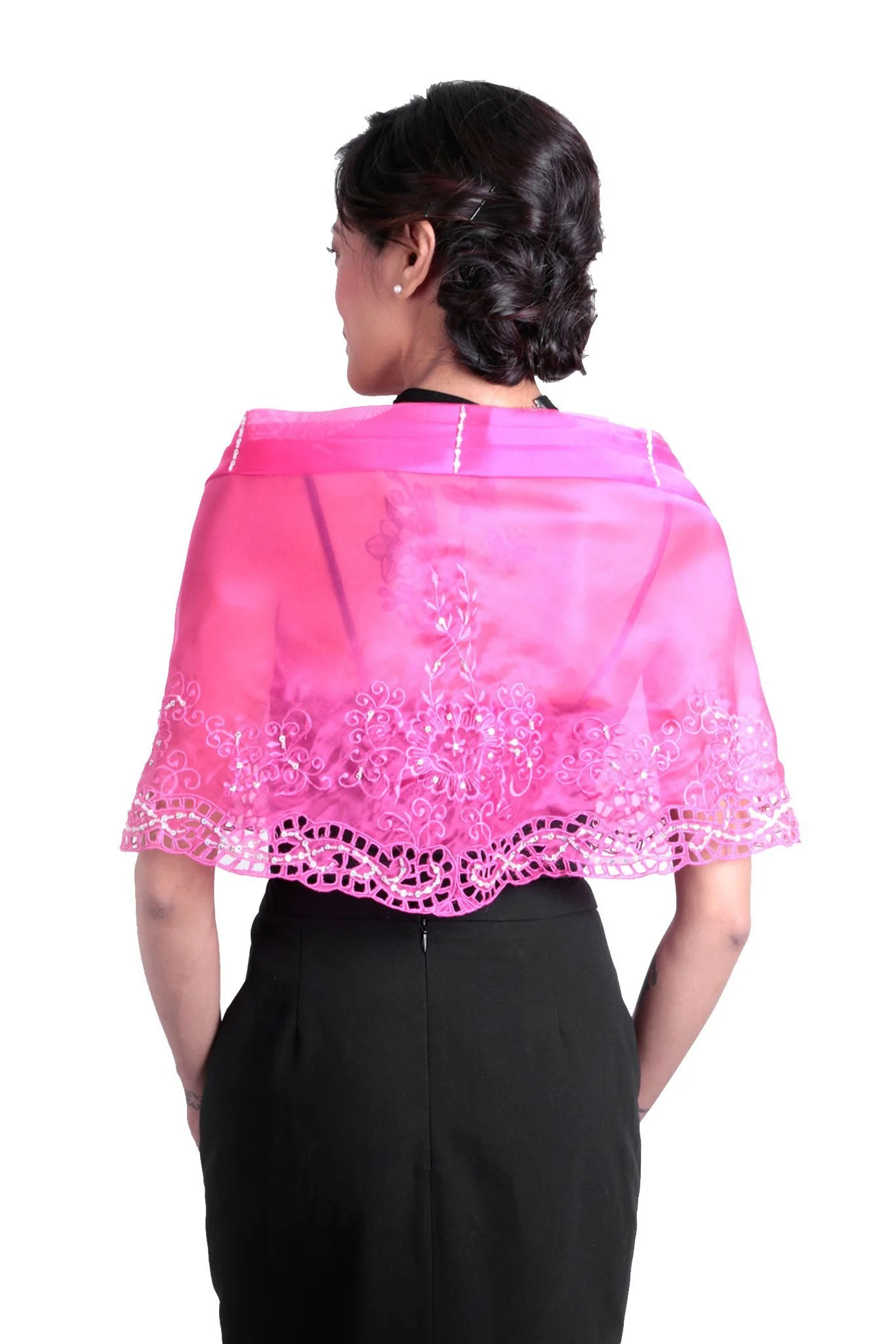 WA16 - Cutwork Alampay Fuchsia - Filipiniana - Image 3