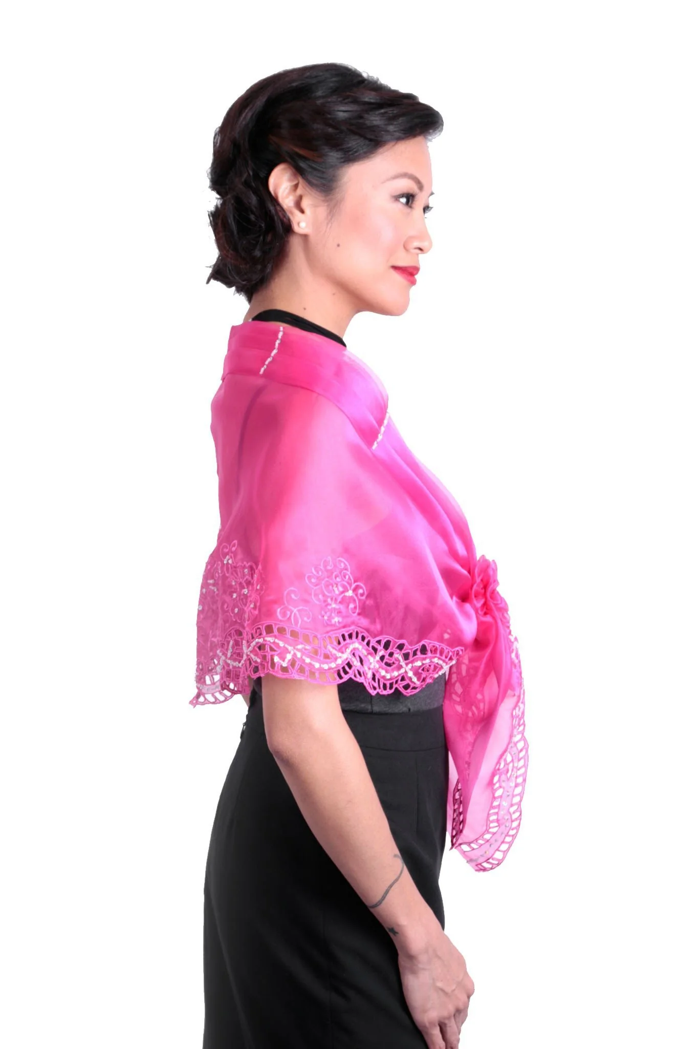 WA16 - Cutwork Alampay Fuchsia - Filipiniana - Image 4