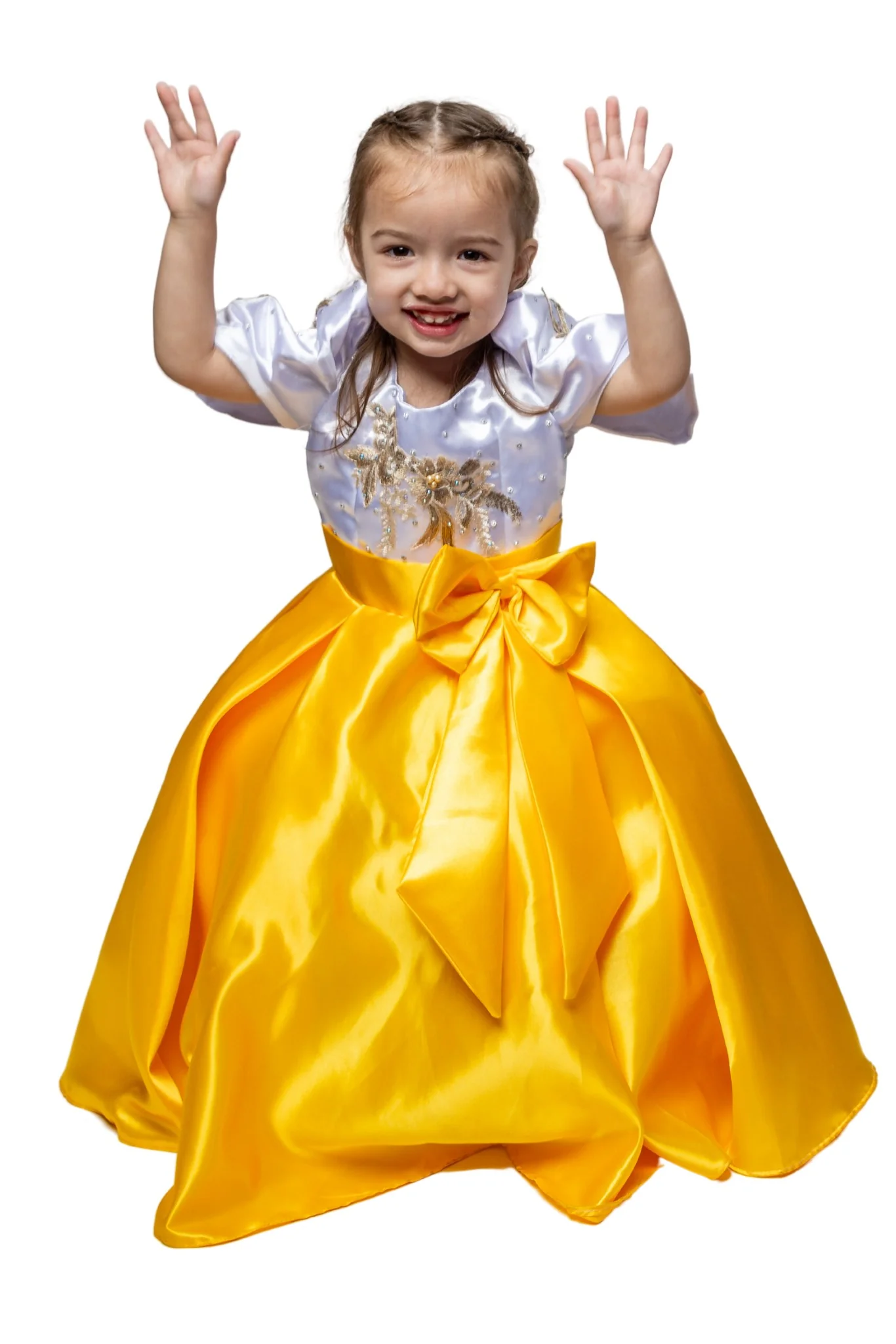 GD04 - Filipiniana Princess Dress Yellow - Image 5