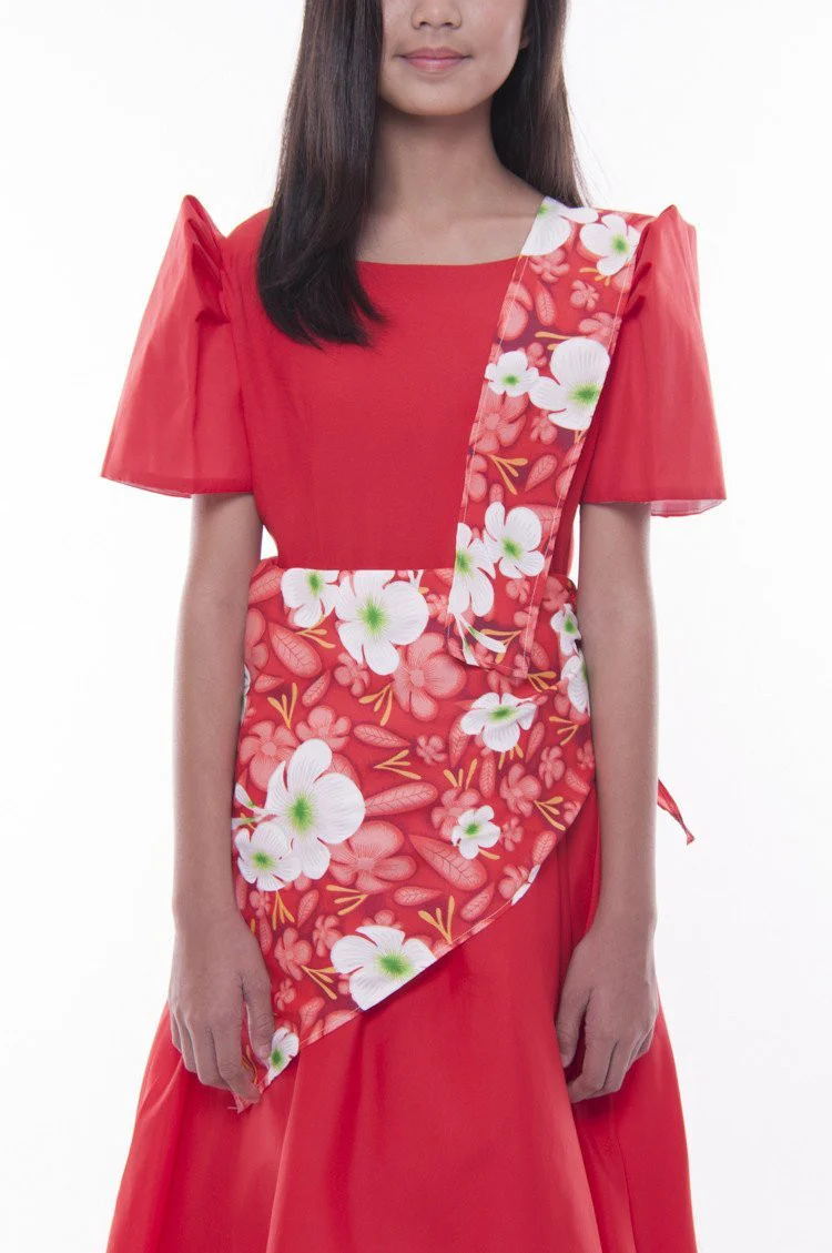 GS03 - Girls' Balintawak Gina Dress - Image 5
