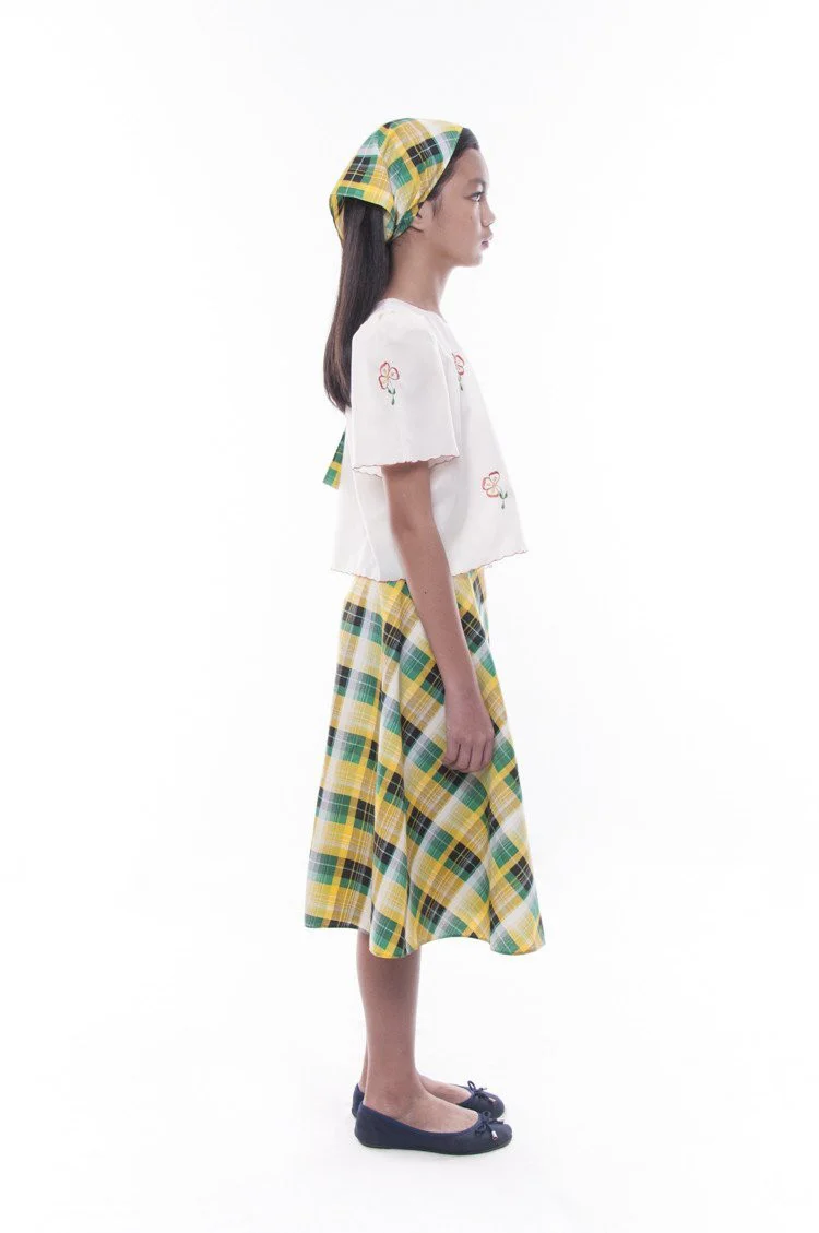 GS06 - MADE-TO-ORDER - Girls' Baro't Saya Plaid Set 002 - Image 4