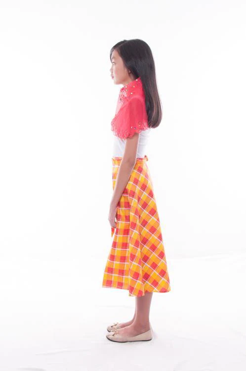 GS04 - MADE-TO-ORDER - Girls' Baro't Saya Red Set - Image 8