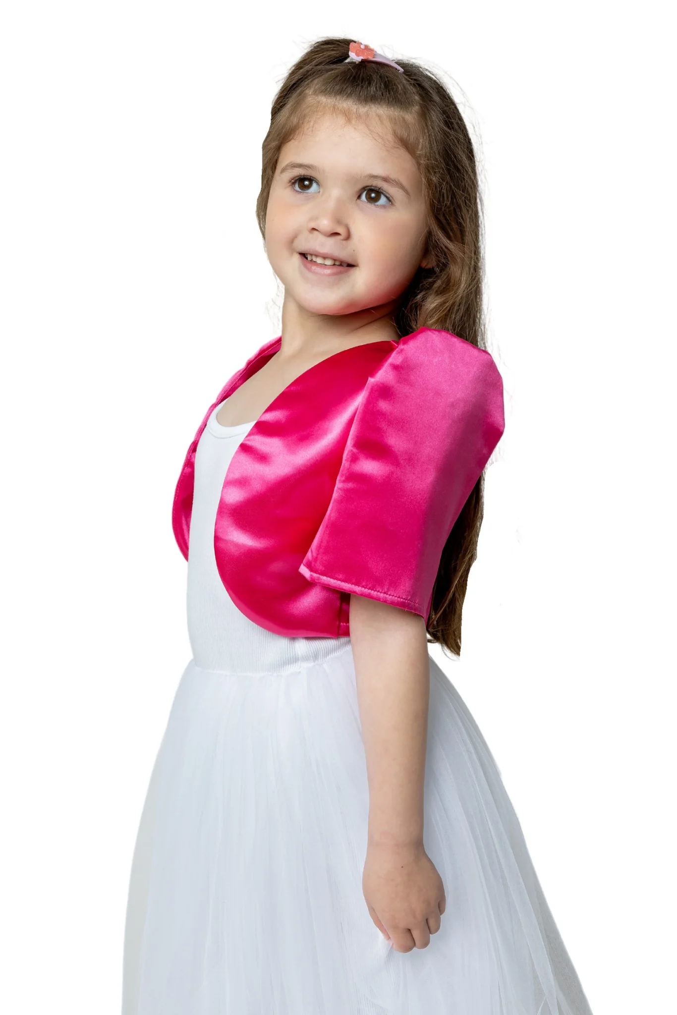 AR02 - Girls' Satin Bolero Pink - Filipiniana - Image 3