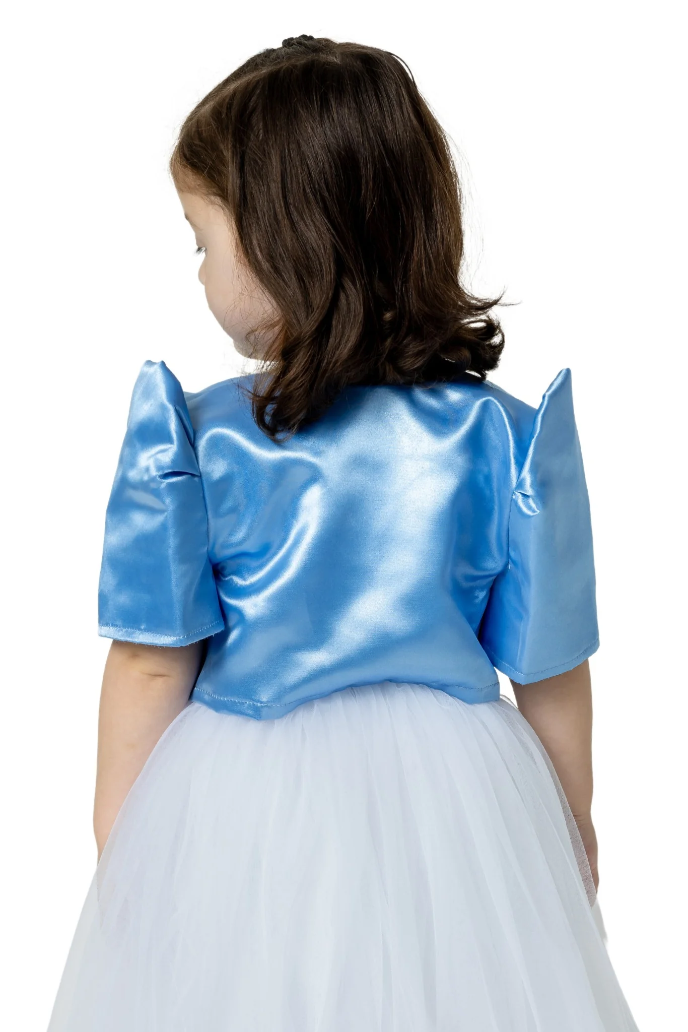 AR04 - Girls' Satin Bolero Blue - Filipiniana - Image 2