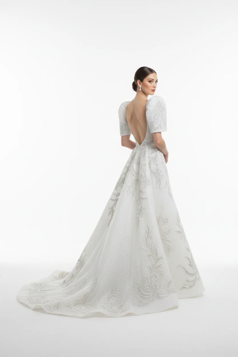ID08 - CUSTOM ORDER - Bridal Filipiniana Mermaid Gown - Image 3