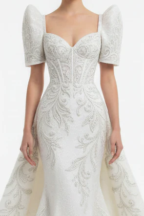 ID08 - CUSTOM ORDER - Bridal Filipiniana Mermaid Gown - Image 4
