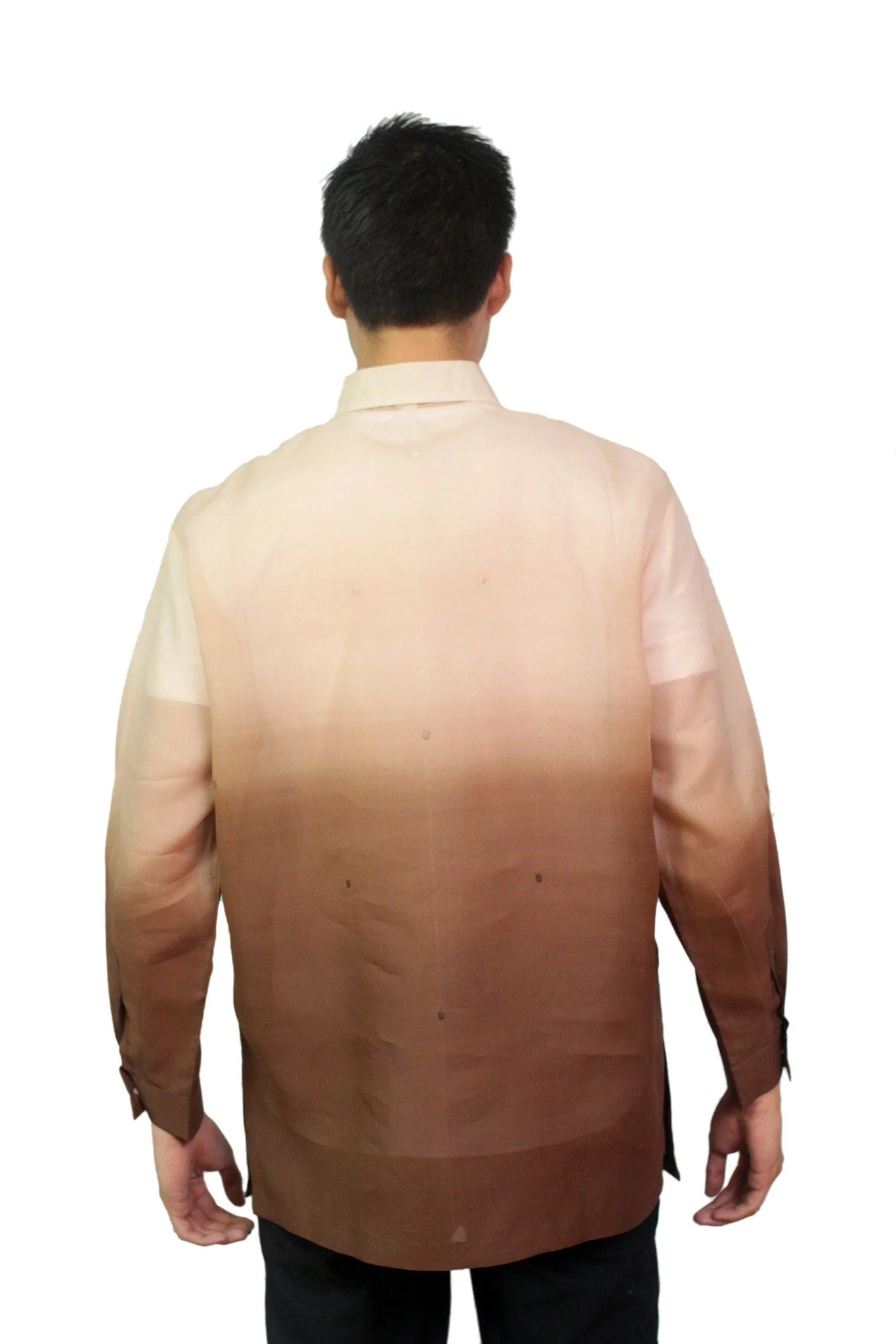 MJ27 - MADE-TO-ORDER - Jusi Barong Tagalog Monochromatic Brown - Image 2
