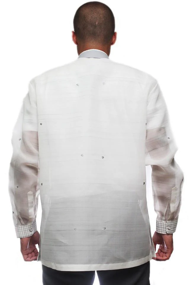 MJ10 - Jusi Pina Barong Tagalog Double-Collar - Image 3