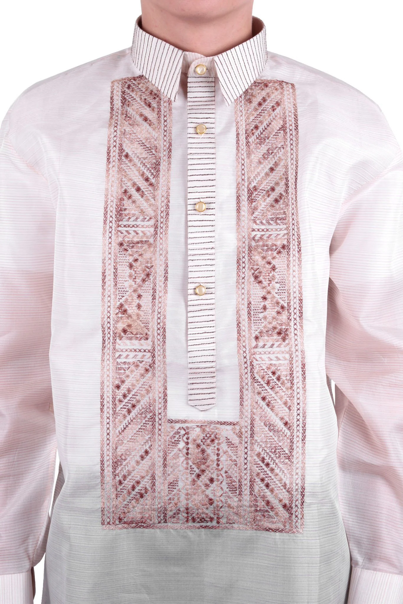 MJ34 - MADE-TO-ORDER - Jusi Pina Barong Tagalog Ethnic Burda - Image 4
