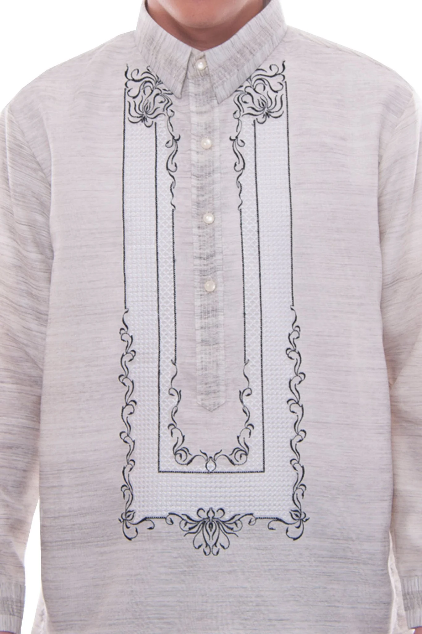 ML08 - MADE-TO-ORDER - Jusilyn Pina Barong Tagalog with Lining - Image 3