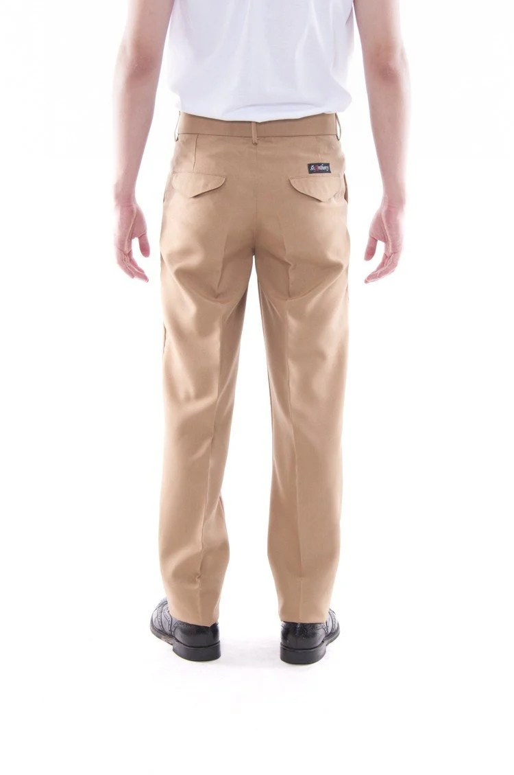 MP04 - PRE-ORDER - Men's Regular Fit Wool Slacks Tan - Image 3
