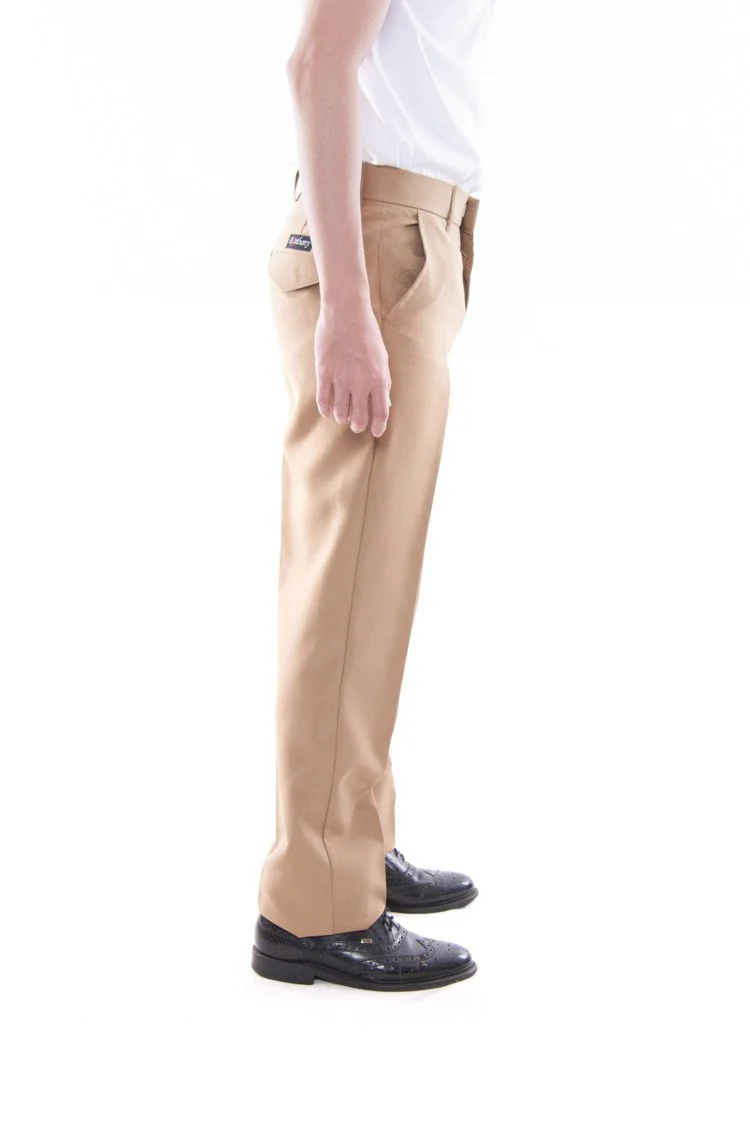 MP04 - PRE-ORDER - Men's Regular Fit Wool Slacks Tan - Image 4