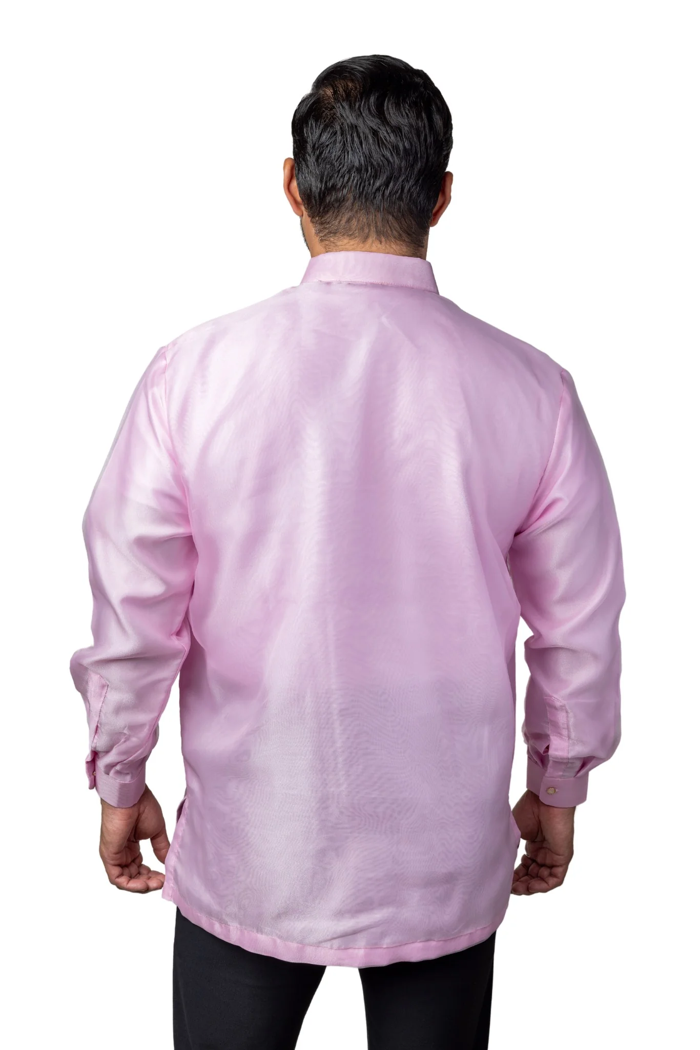 MO45 - Organza Barong Tagalog Pink - Image 2