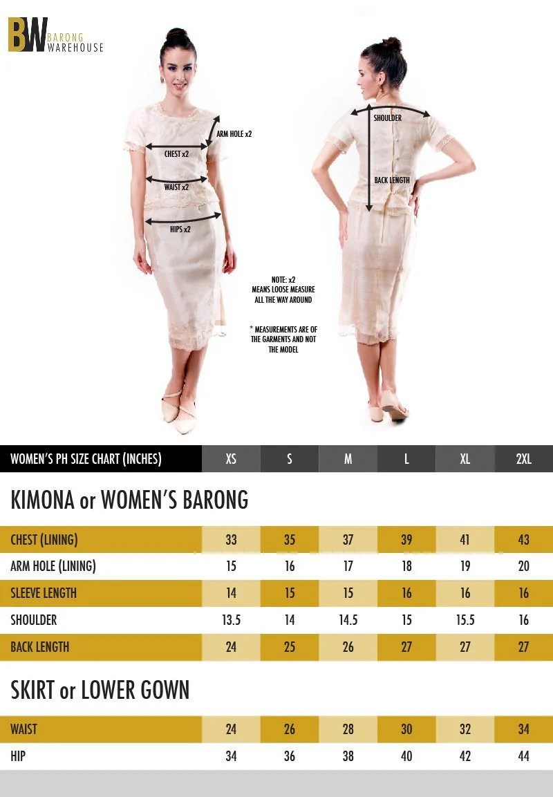 WV05 - MADE-TO-ORDER - Barong Tagalog Dress - Filipiniana - Image 4