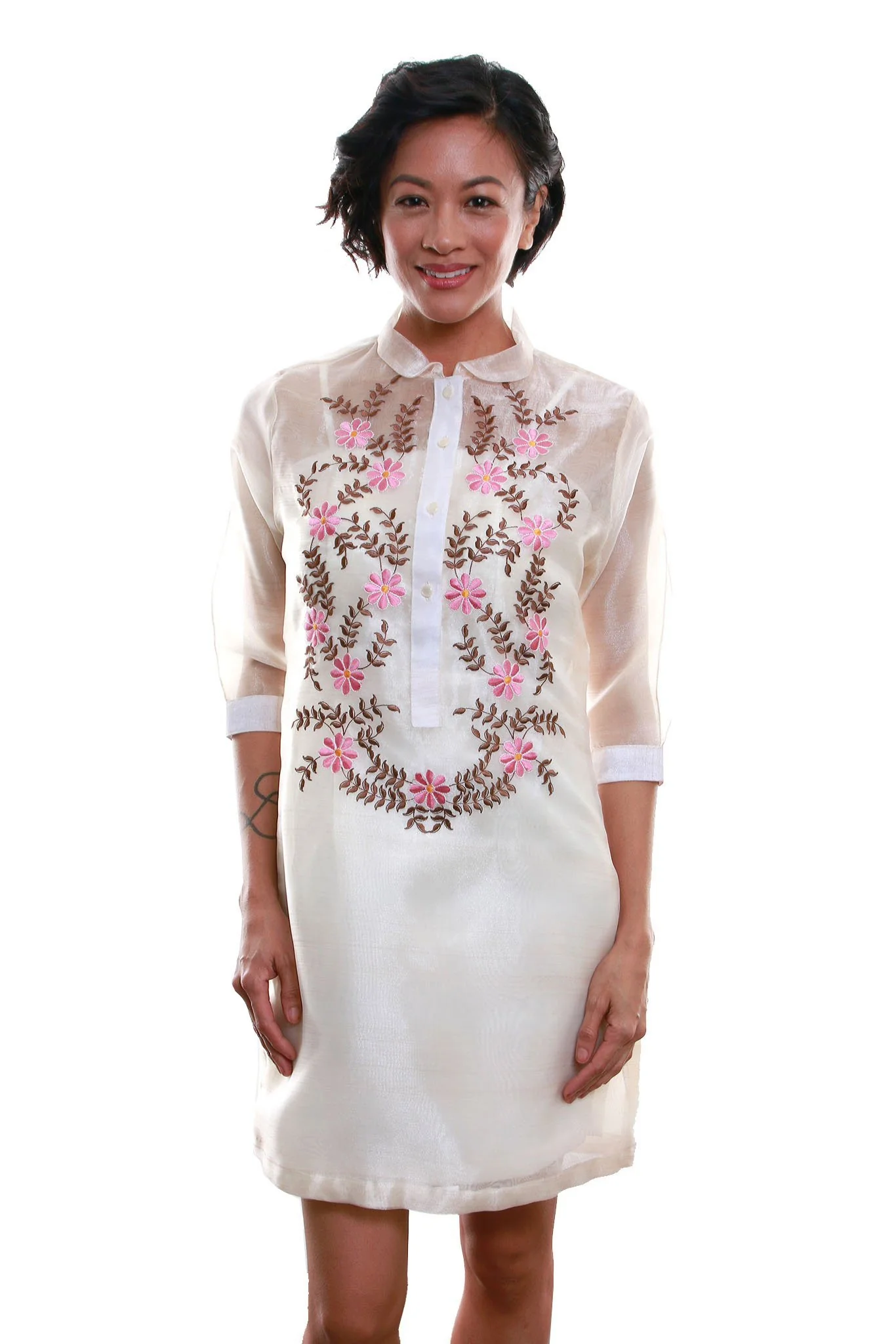 WV03 - Barong Tagalog Dress - Filipiniana