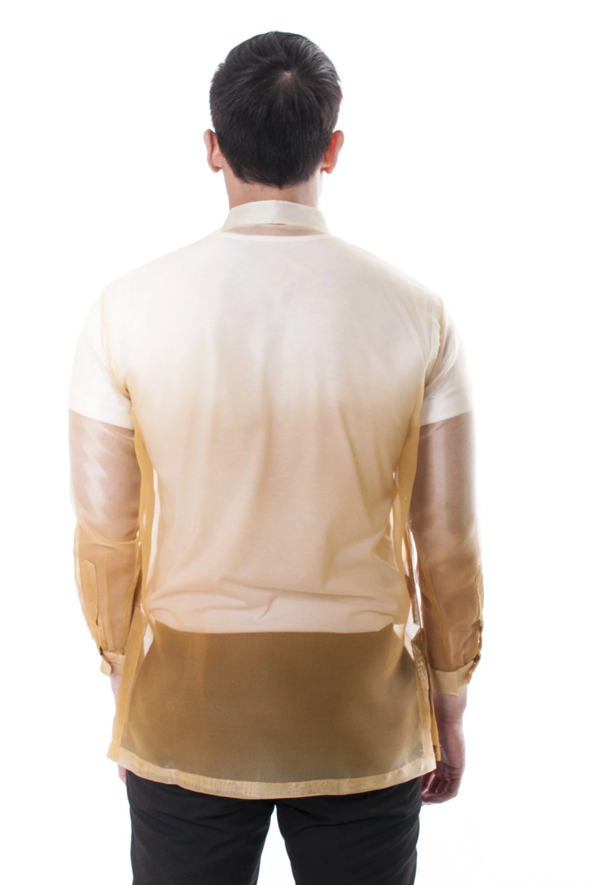 MO12 - Organza Barong Tagalog Gold - Image 2