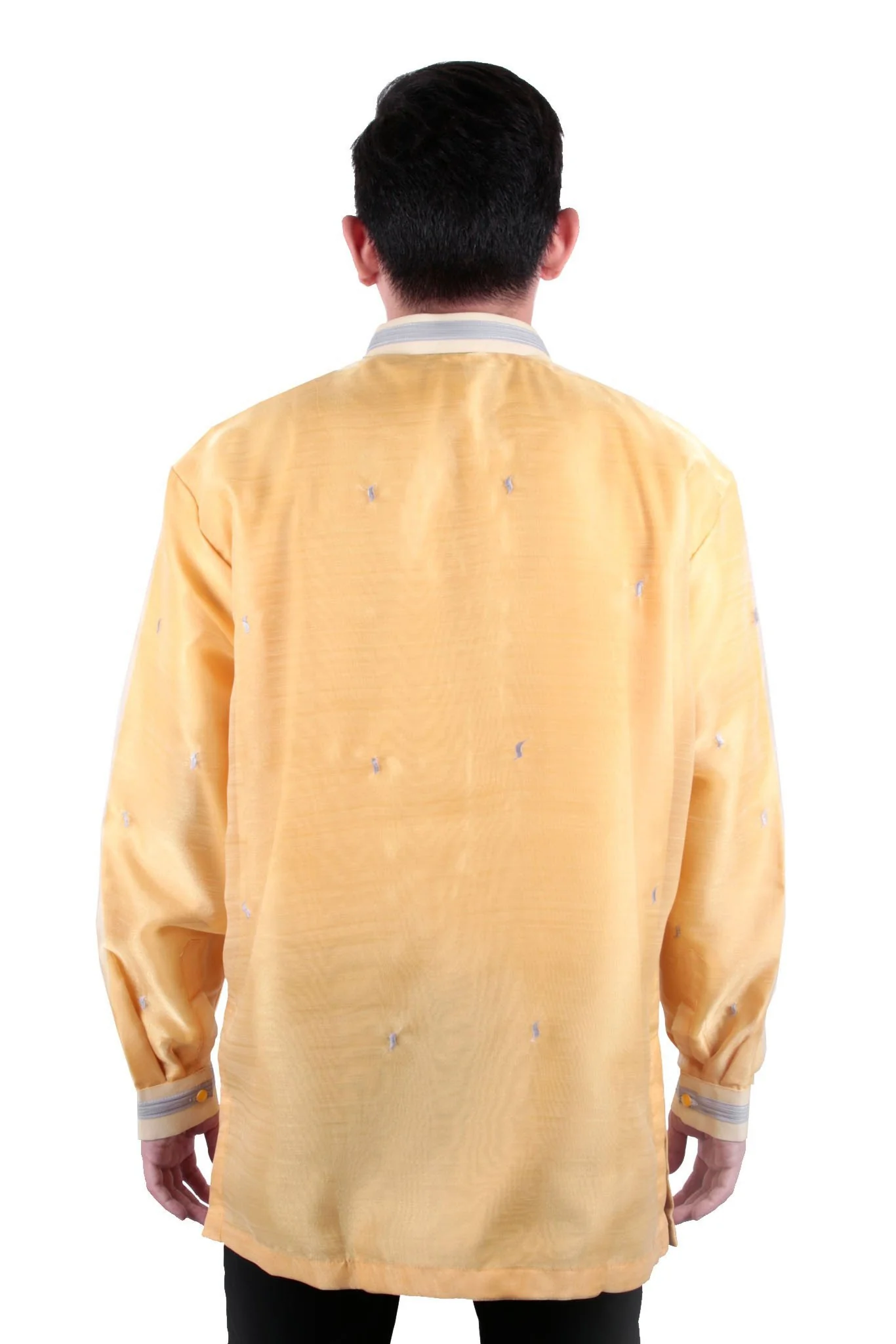 MO24 - Organza Pina Barong Tagalog with Lining Gold - Image 2