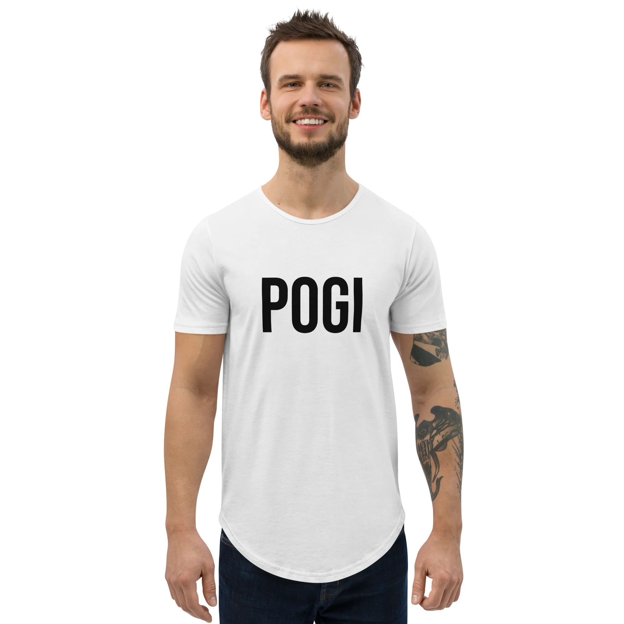 VTM11 - POGI Men's Curved Hem T-Shirt
