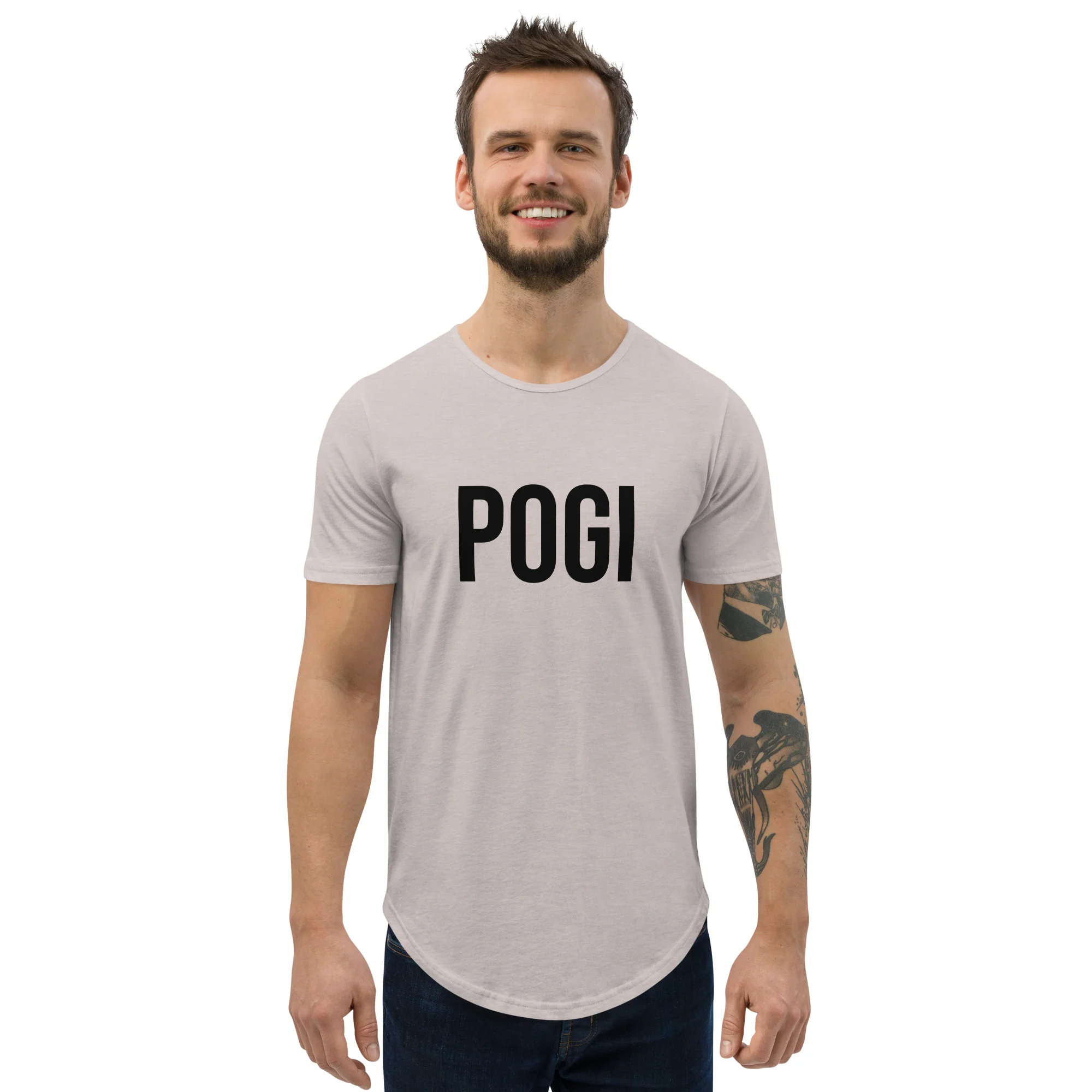 VTM11 - POGI Men's Curved Hem T-Shirt - Image 4