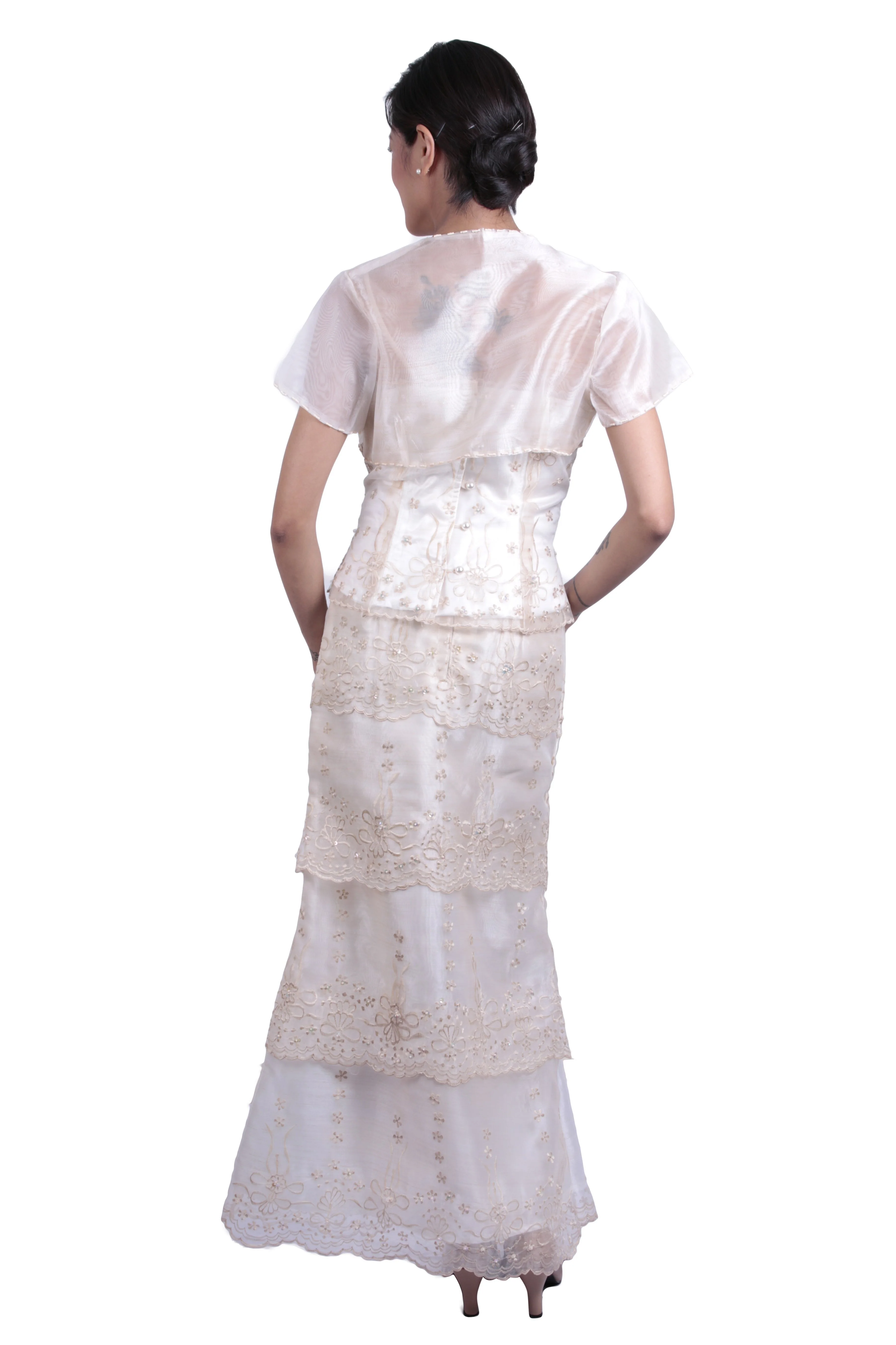 WS06 - MADE-TO-ORDER - Baro't Saya Bolero with Three-Layer Skirt - Filipiniana - Image 3