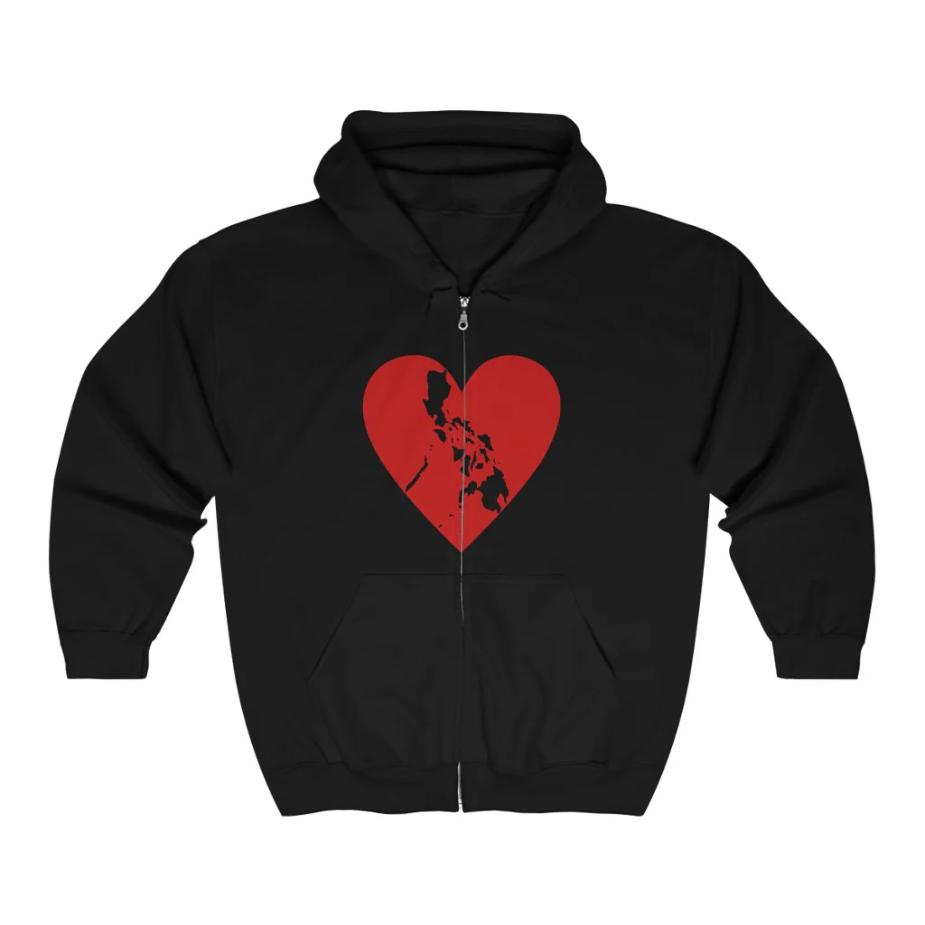 Pusong Pinoy - Unisex Heavy Blend™ Full Zip Hoodie - 4 Colors Available - Image 2
