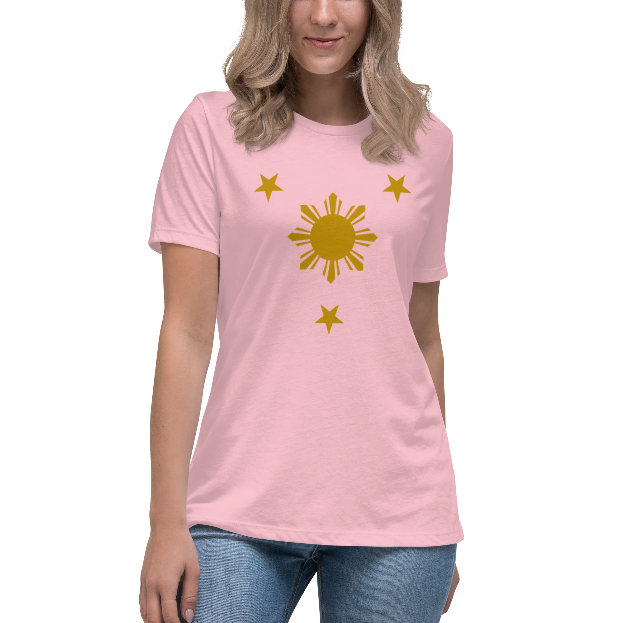 XWT01 - Three Stars and Sun Women's Relaxed T-Shirt - 10 Colors Available - Image 8