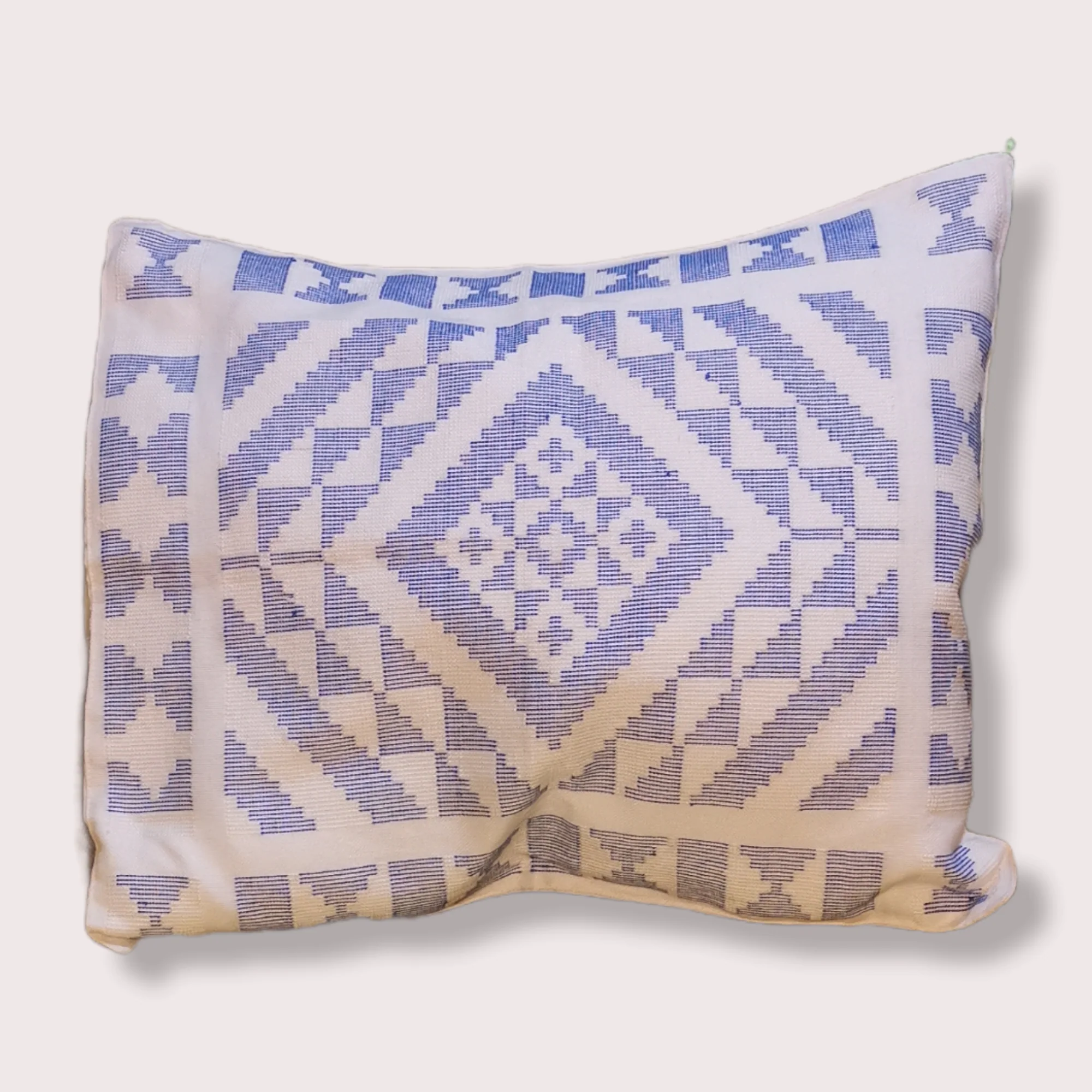 VMWP3 - Yakan Pillowcase - White and Blue - Image 2