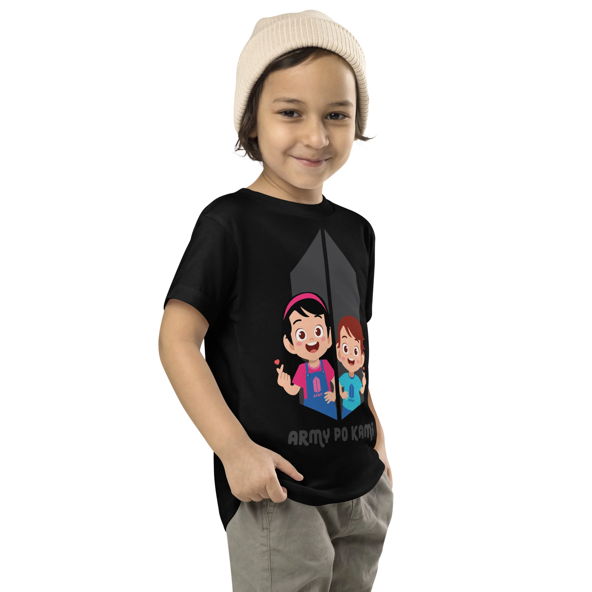 VTM13 - Army Po Kami Toddler T-Shirt - Image 4