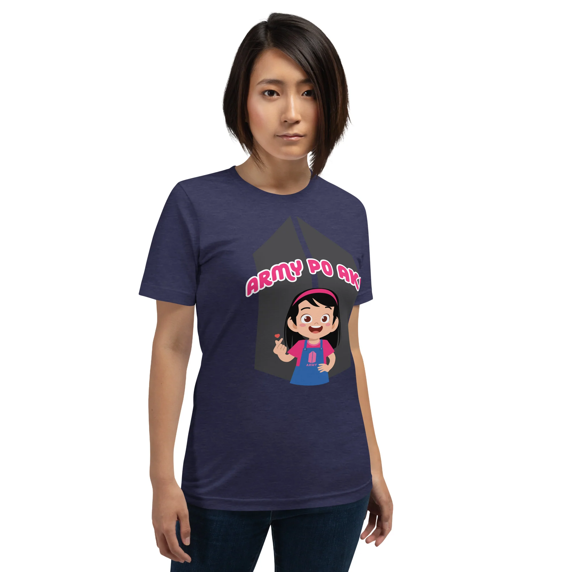 VTM19 - Army Po Ako Girl Adult T-Shirt - Image 3