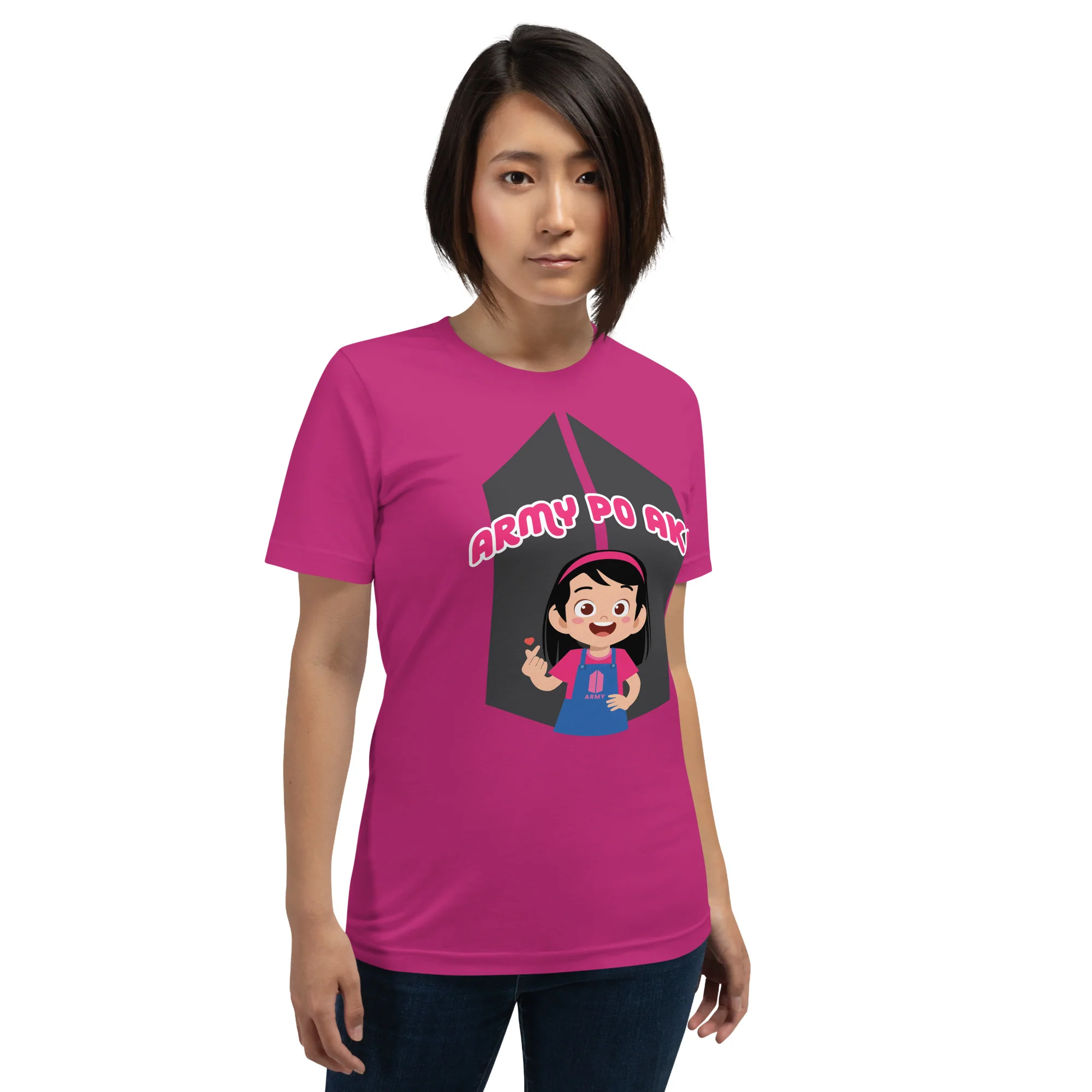 VTM19 - Army Po Ako Girl Adult T-Shirt - Image 5