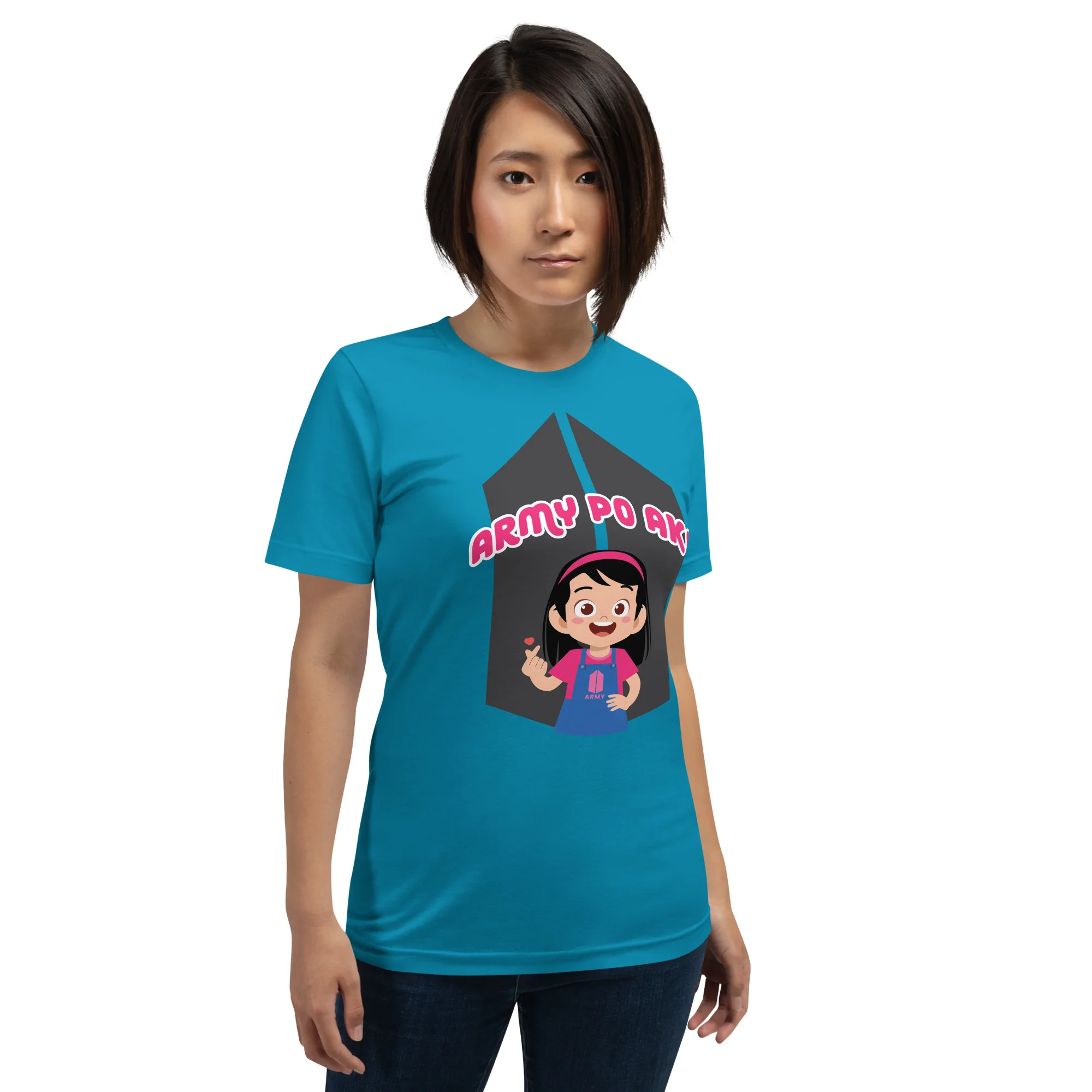 VTM19 - Army Po Ako Girl Adult T-Shirt - Image 6