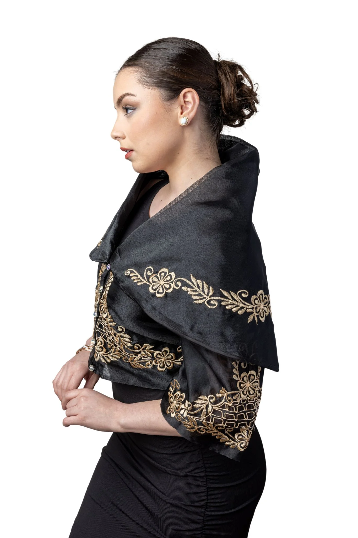 WA24 - Maria Clara Balona Black - Filipiniana - Image 3