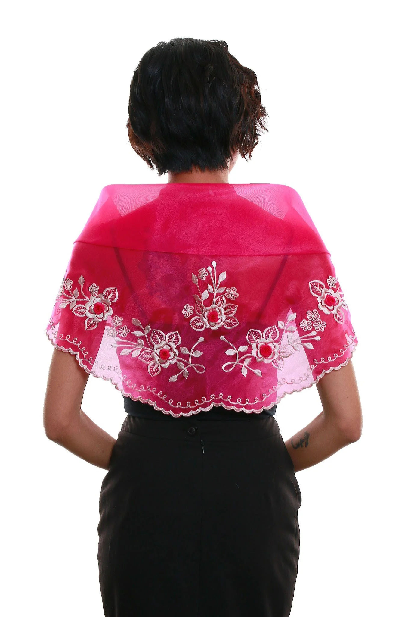 WA03 - Classic Alampay Fuchsia - Filipiniana - Image 2
