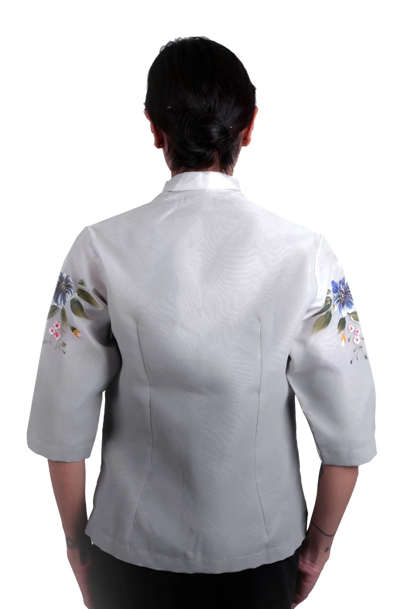 WO07 - MADE-TO-ORDER - Women's Barong Tagalog Gray - Filipiniana - Image 2