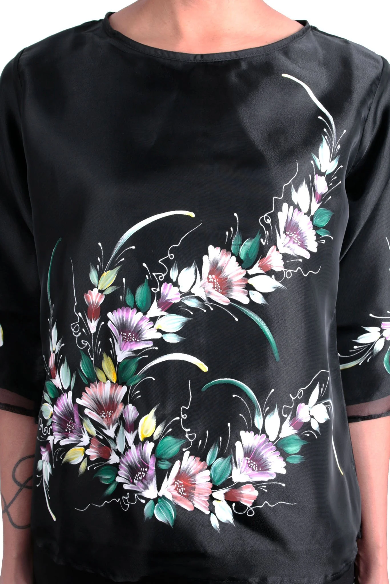 WK21 - MADE-TO-ORDER - Round Neck Kimona Black - Filipiniana - Image 3