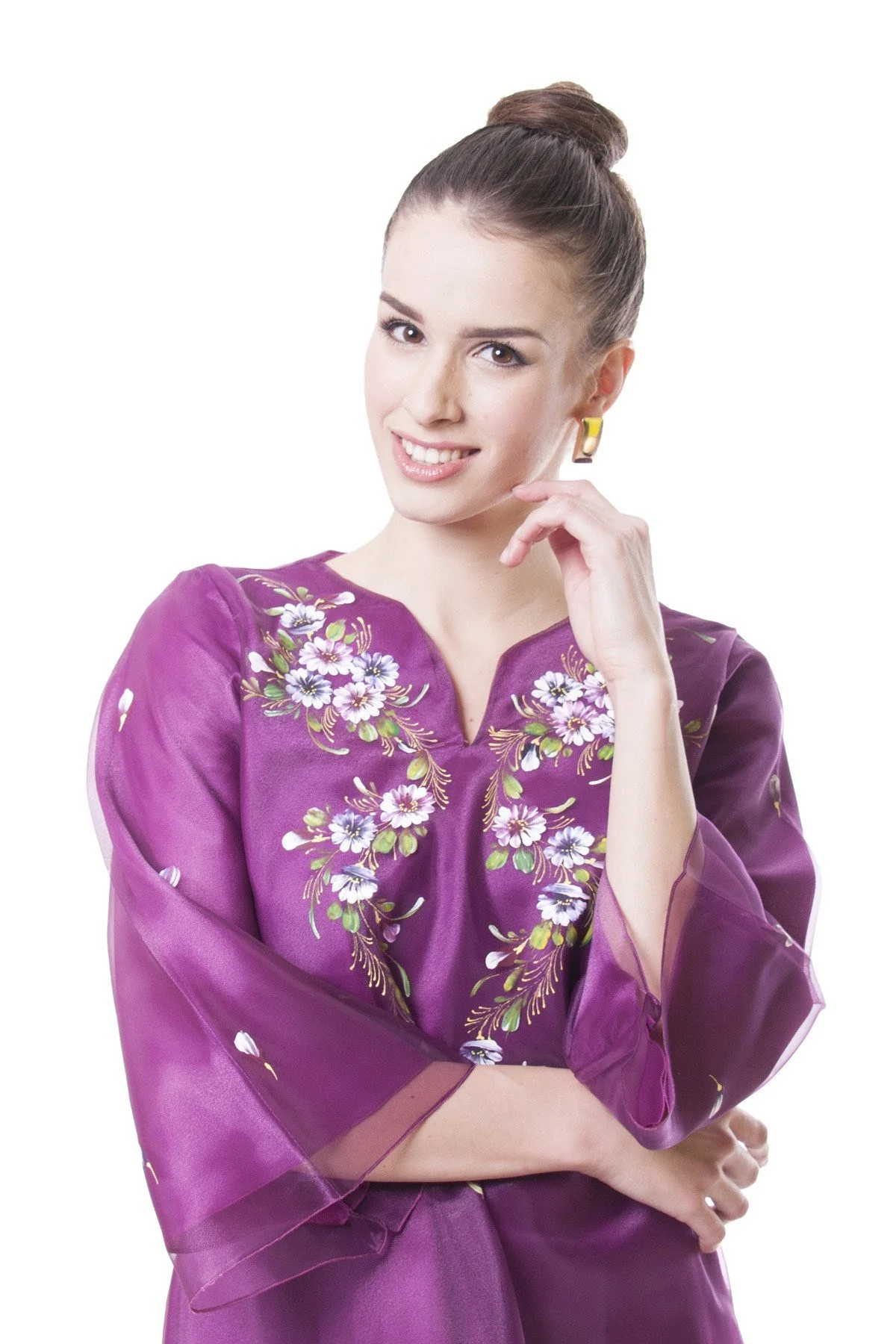 WK16 - Painting Kimona Purple - Filipiniana - Image 4