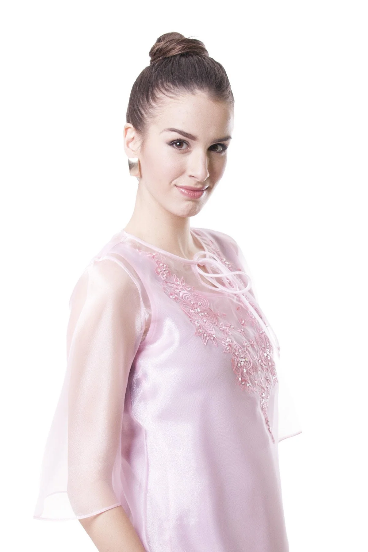 WK07 - Bow Kimona Pink - Filipiniana - Image 2